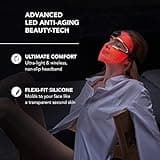 FAQ 202 Smart Anti Aging NIR + 7 LED Face Light Mask - Red Light Tretment - Face Masks Skin care - Wireless Face Masks Beauty - LED Face Mask - 600 Light Points - Wearable Skin Care