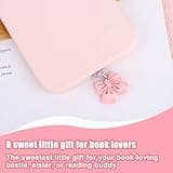 Penitue 4pcs Phone Dust Plug Charms, Creative Charging Port Dust Plug Cover Protector Caps Charm for iPhone 4-14 Series Ports Practical and Stylish Phone Accessories (Bow Style)