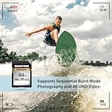 【5-Years Data Recovery】GIGASTONE 64GB 2-Pack SD Card, 4K Camera Pro, A1 V30 SDXC Memory Card 4K UHD Video Compatible with Canon Nikon Sony Panasonic Digital Camera, with 2 Mini Cases