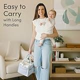 PUTSKA Nursery Storage Basket - Baby Nappy Caddy Organizer for Nappy Station, Newborn Essentials, Baby Shower Gifts and Registry Must-Haves for Boy or Girl