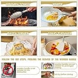 Terlulu Kitchen Utensils Set, 34PCS Silicone Cooking Utensils Set with Wooden Handle, Heat Resistant Silicone Utensil Set, Tongs Spatula Spoon Set for Nonstick Cookware, Kitchen Tools (Khaki)