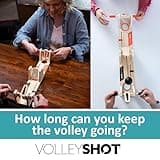 Fat Brain Toys VolleyShot | Back and Forth Paddle Ball Table Top Game | Wooden Toy With Built-in Score Sliders | Kids Toys for 8 Year Olds and Older, S